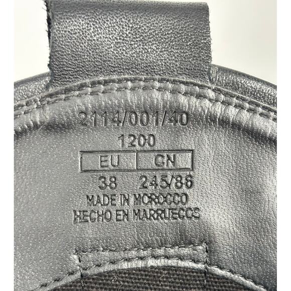 Zara Tall Western Leather Boots Black Womens Size 7.5 Point Toe Cowgirl - Picture 16 of 16